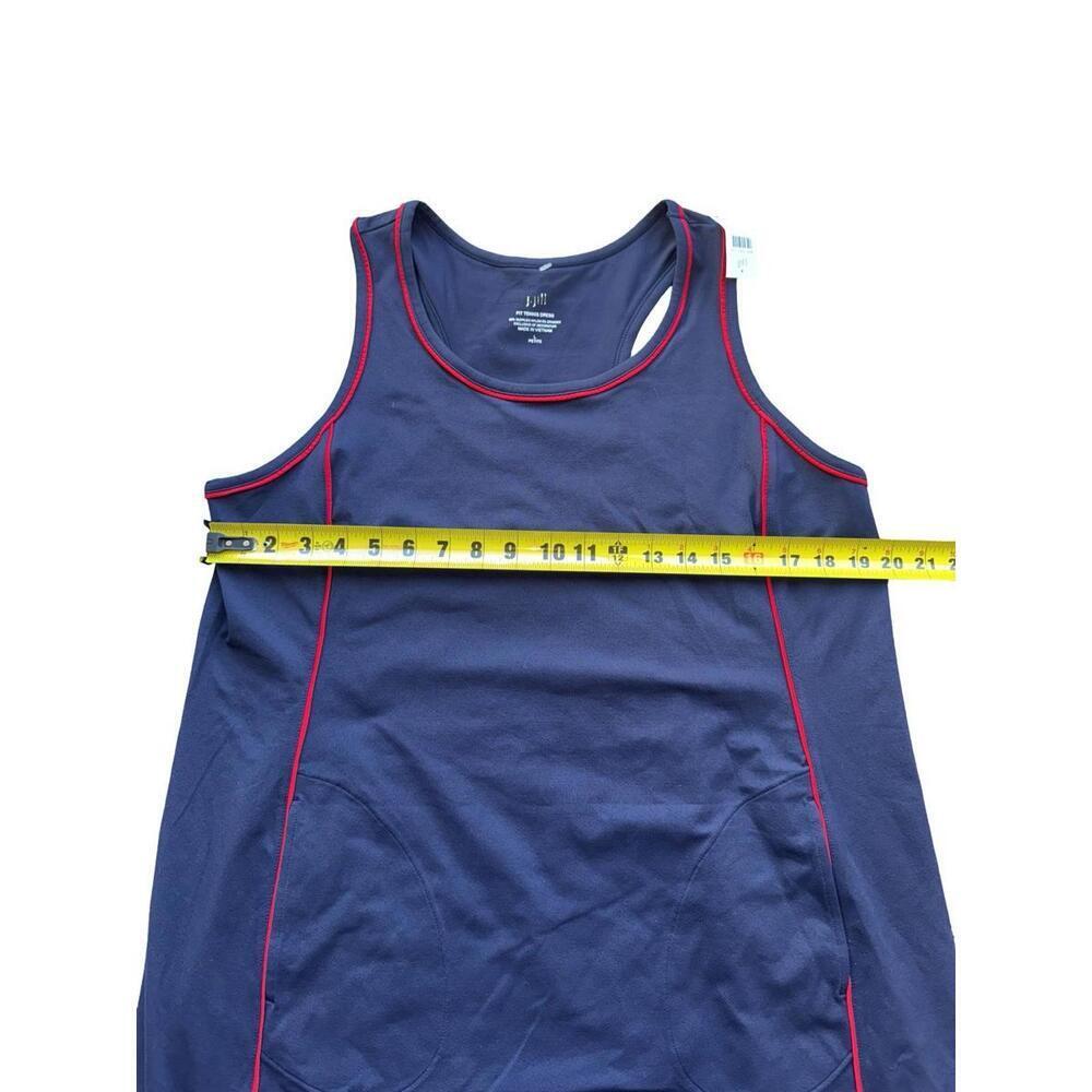 J. Jill Red Trim on Navy Blue Fit Tennis Dress Women Large New - Picture 4 of 5